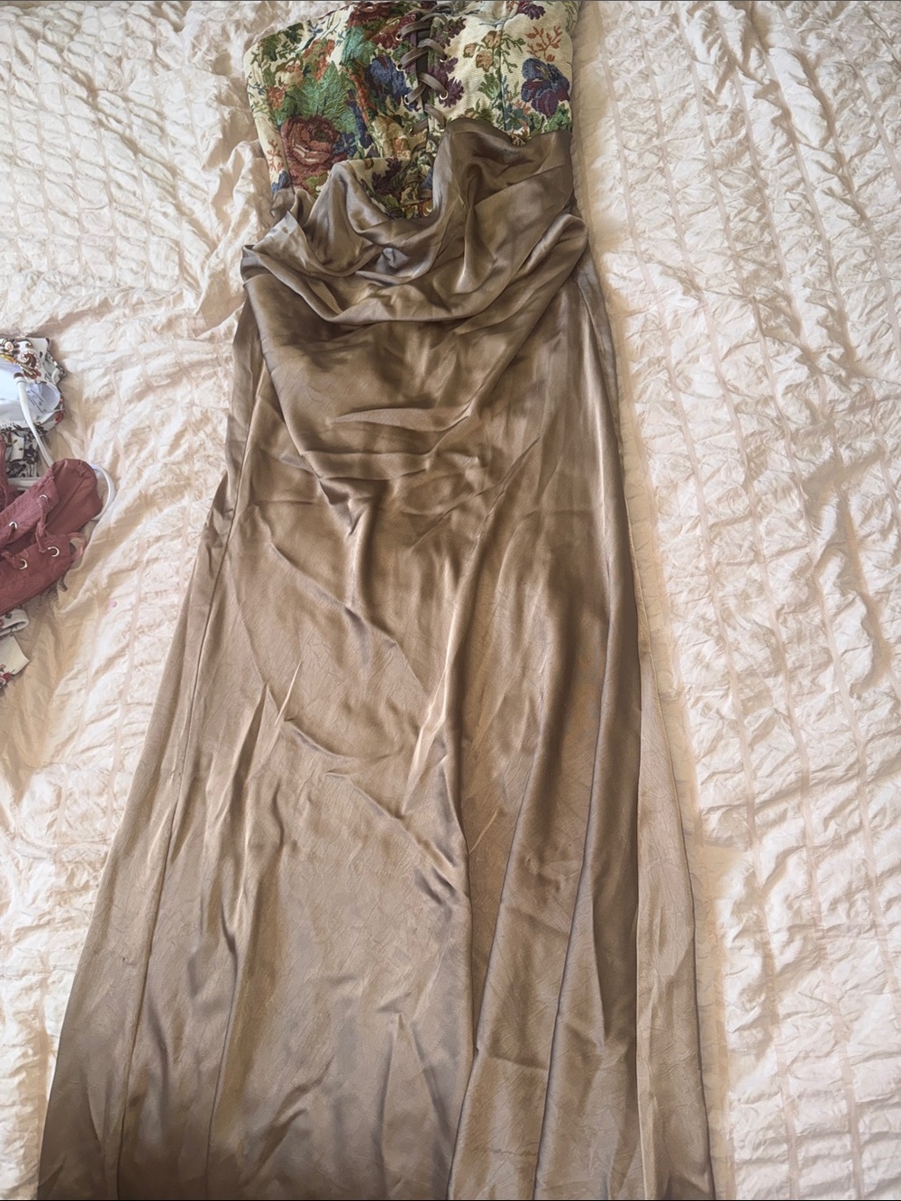 Brown woodland long dress